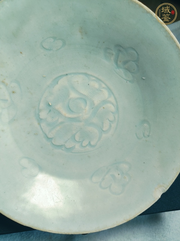 古玩陶瓷湖田窯影青釉刻花盤真品鑒賞圖
