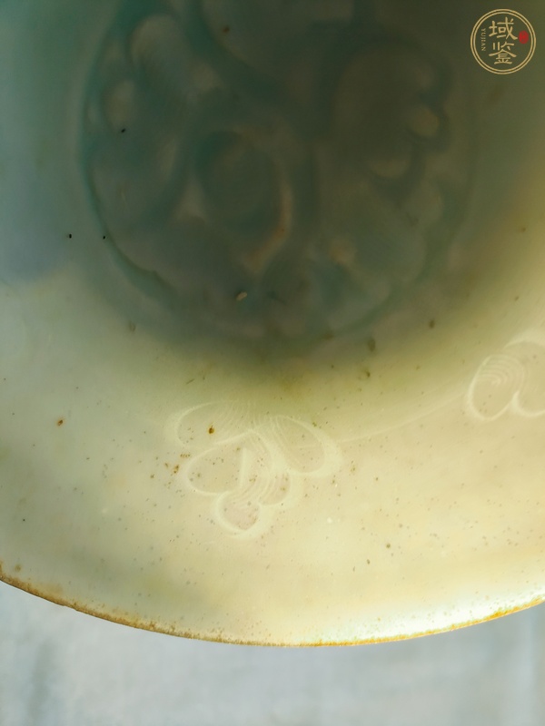 古玩陶瓷湖田窯影青釉刻花盤真品鑒賞圖