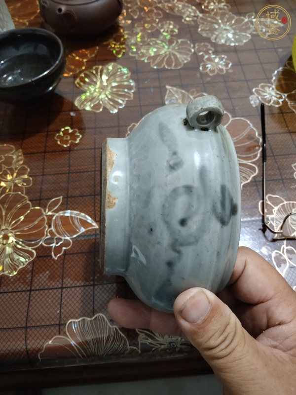 古玩陶瓷青花花卉紋香爐真品鑒賞圖