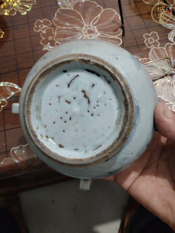 古玩陶瓷青花花卉紋香爐真品鑒賞圖