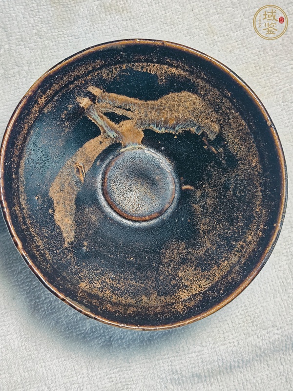 古玩陶瓷吉州窯月影梅茶盞真品鑒賞圖