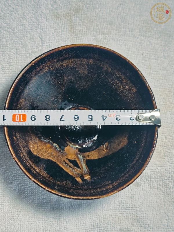 古玩陶瓷吉州窯月影梅茶盞真品鑒賞圖