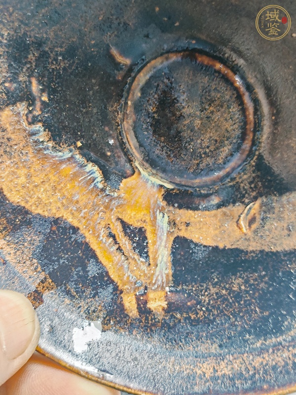 古玩陶瓷吉州窯月影梅茶盞真品鑒賞圖