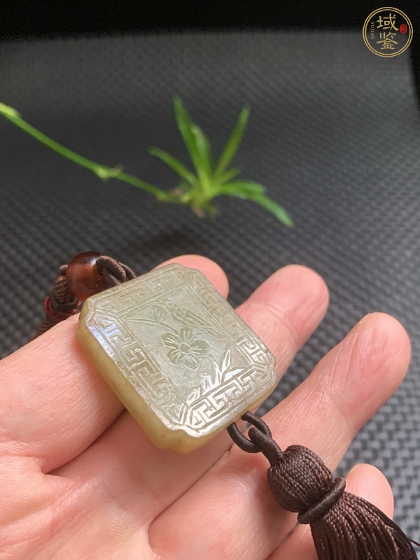古玩玉器天然翡翠雕“齋戒牌”真品鑒賞圖