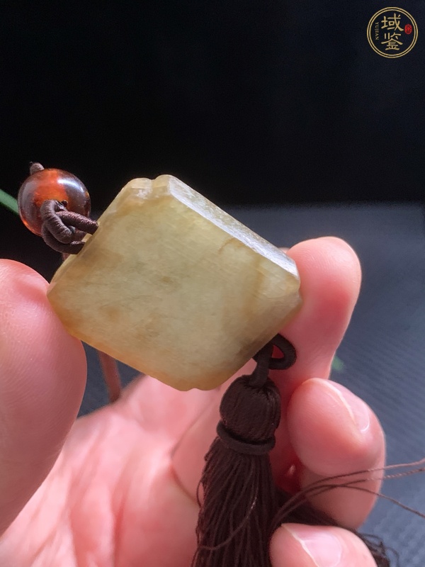 古玩玉器天然翡翠雕“齋戒牌”真品鑒賞圖