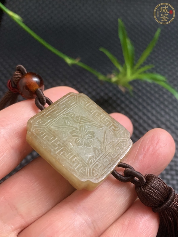 古玩玉器天然翡翠雕“齋戒牌”真品鑒賞圖