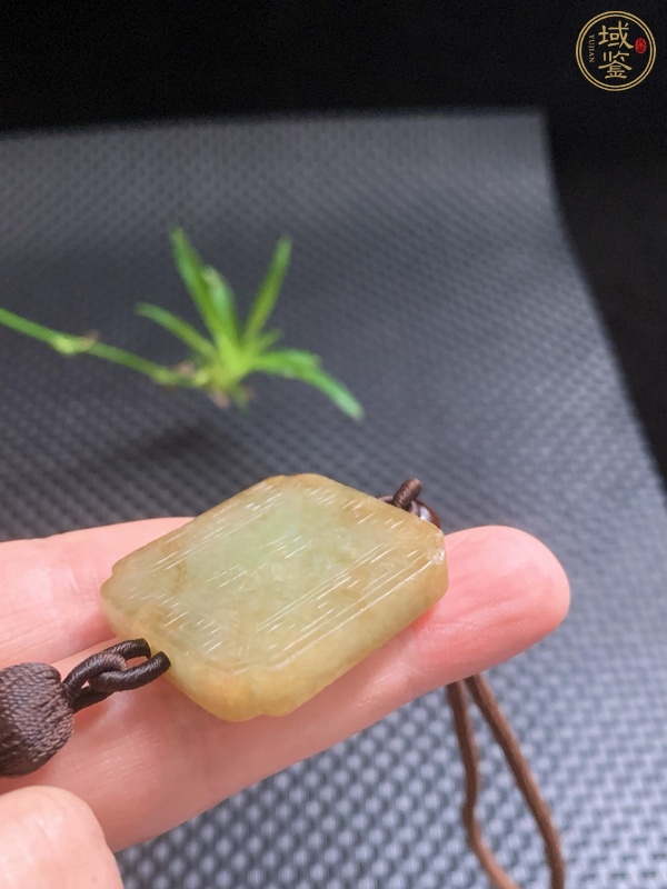 古玩玉器天然翡翠雕“齋戒牌”真品鑒賞圖