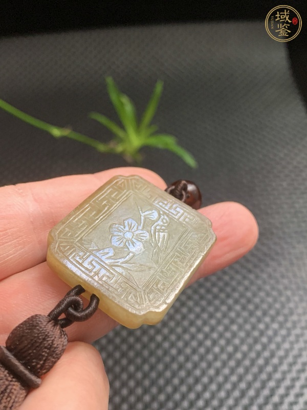 古玩玉器天然翡翠雕“齋戒牌”真品鑒賞圖