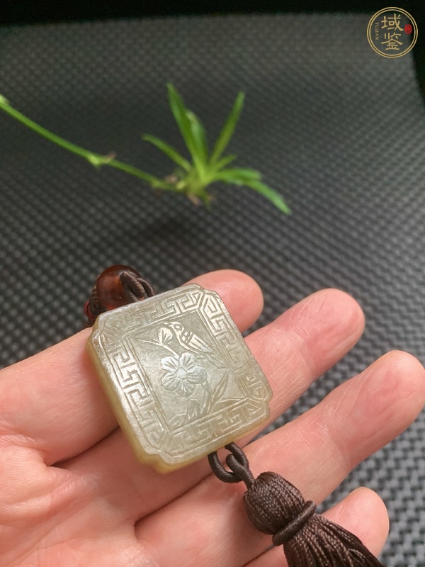 古玩玉器天然翡翠雕“齋戒牌”真品鑒賞圖