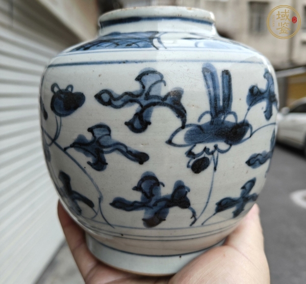 古玩陶瓷青花纏枝花卉罐真品鑒賞圖
