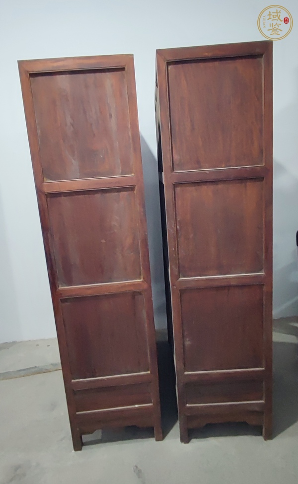 古玩字畫黃花梨木畫柜一對真品鑒賞圖