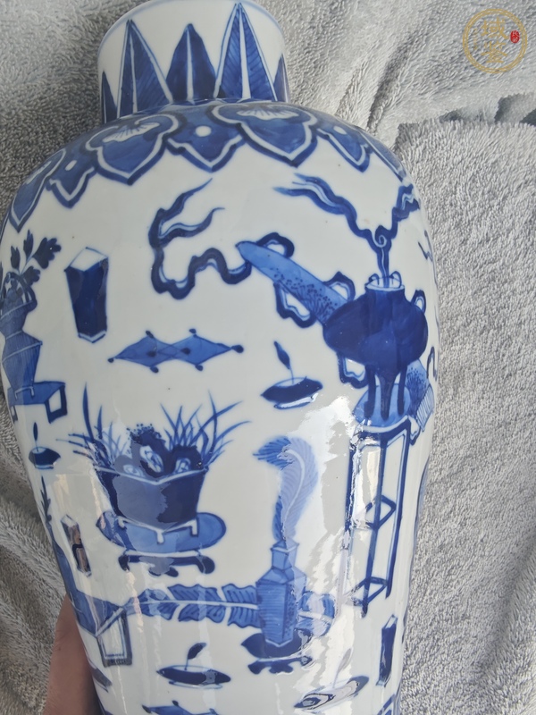 古玩陶瓷青花博古紋瓶真品鑒賞圖