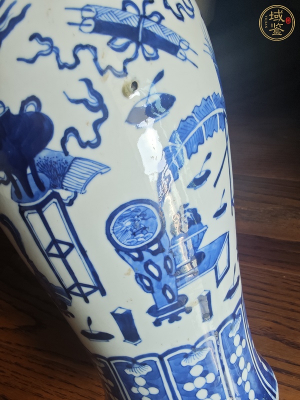 古玩陶瓷青花博古紋瓶真品鑒賞圖
