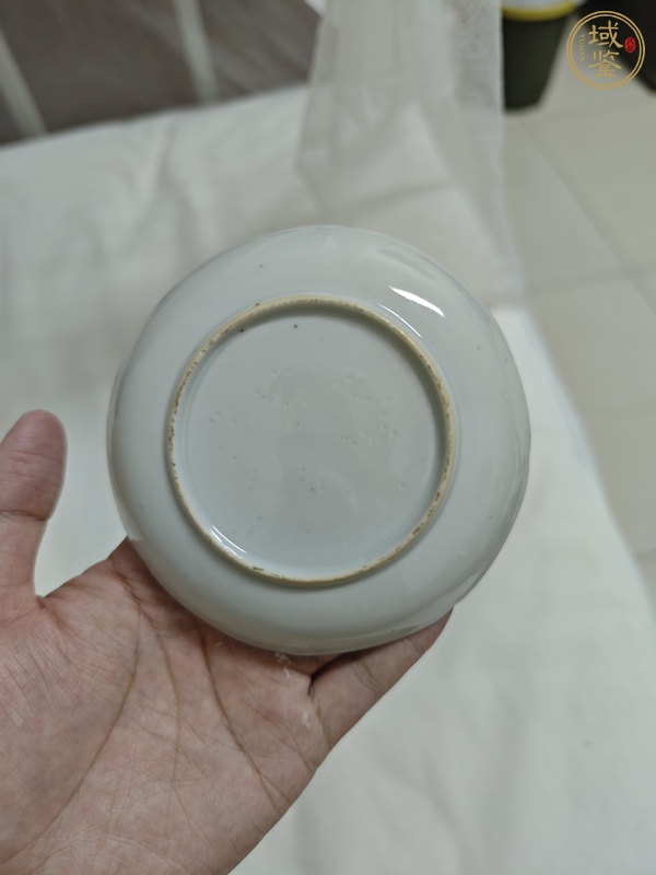 古玩陶瓷花鳥紋礬紅杯盤真品鑒賞圖