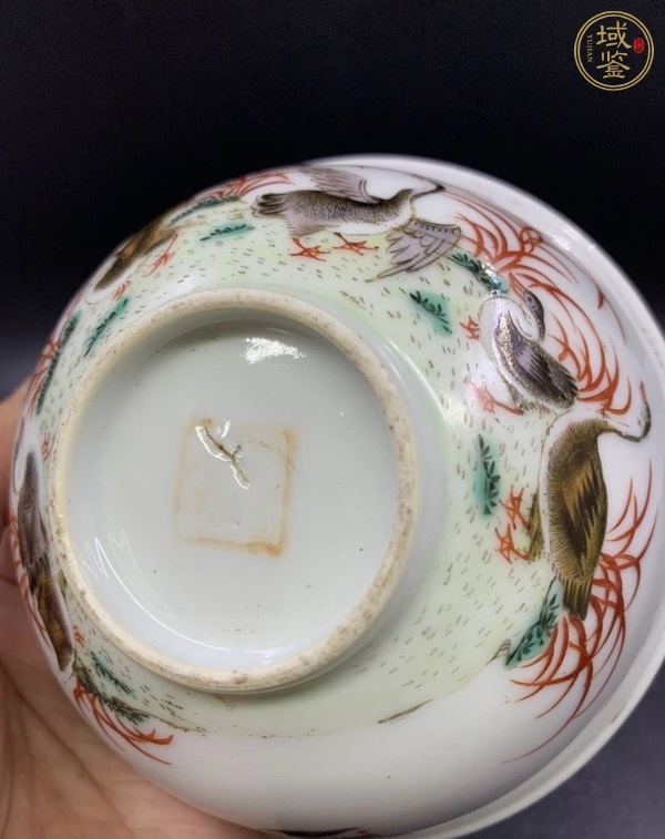 古玩陶瓷蘆雁紋茶圓真品鑒賞圖