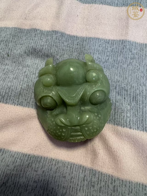 古玩玉器和田玉雕獸面真品鑒賞圖