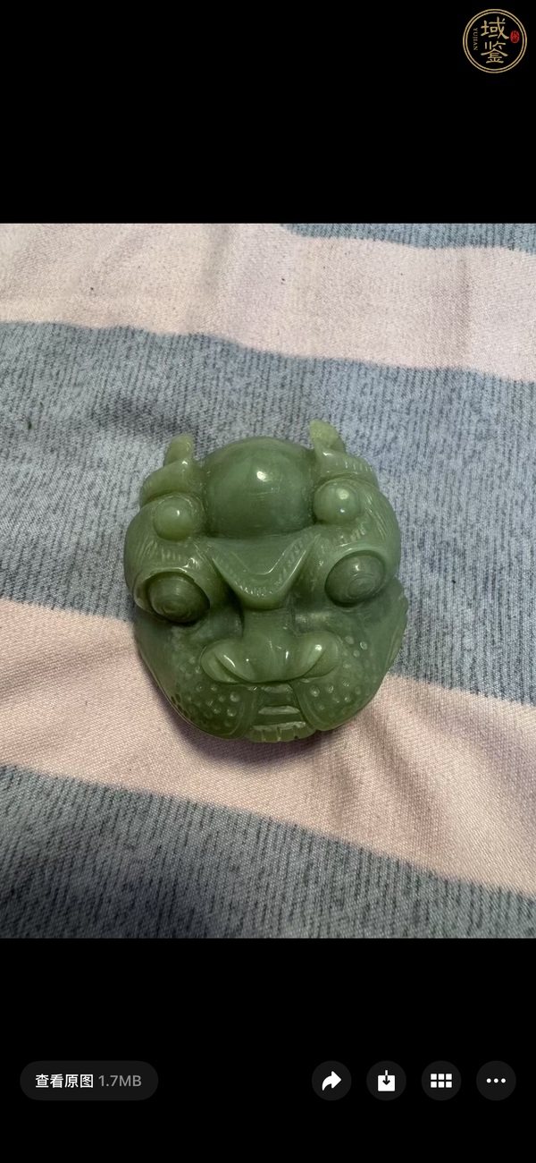 古玩玉器和田玉雕獸面真品鑒賞圖