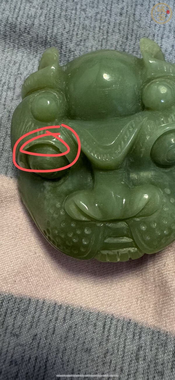古玩玉器和田玉雕獸面真品鑒賞圖