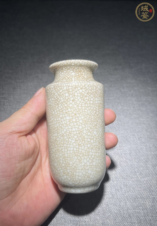 古玩陶瓷哥釉瓶真品鑒賞圖