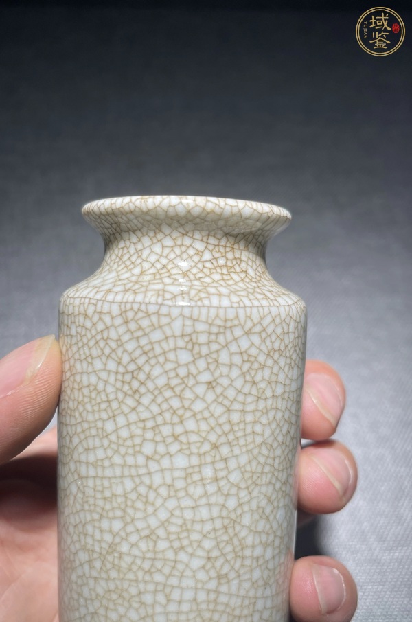 古玩陶瓷哥釉瓶真品鑒賞圖