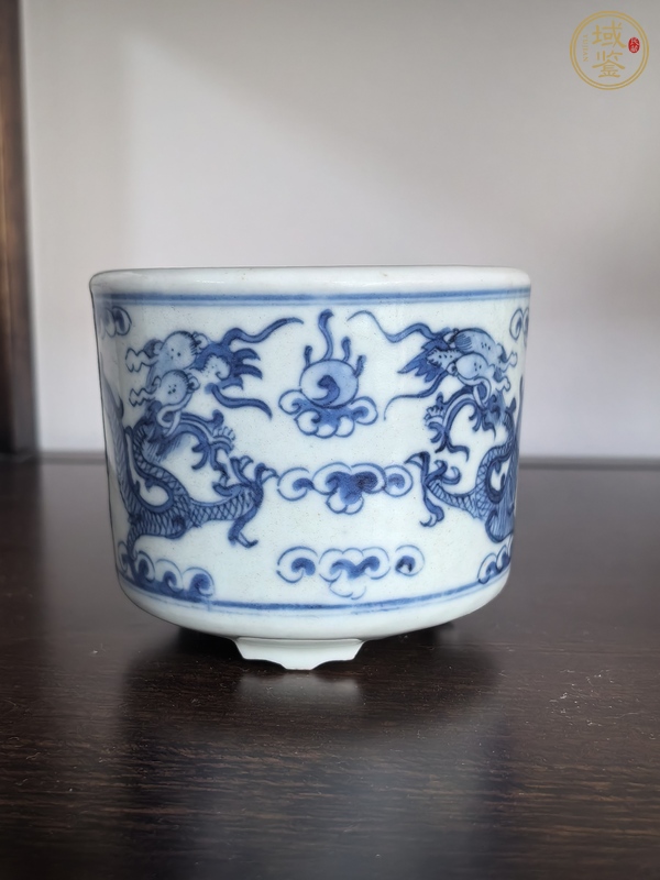 古玩陶瓷龍紋香爐真品鑒賞圖