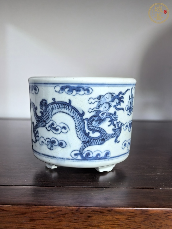 古玩陶瓷龍紋香爐真品鑒賞圖