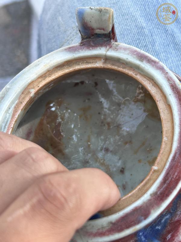 古玩陶瓷窯變釉三足熏爐真品鑒賞圖
