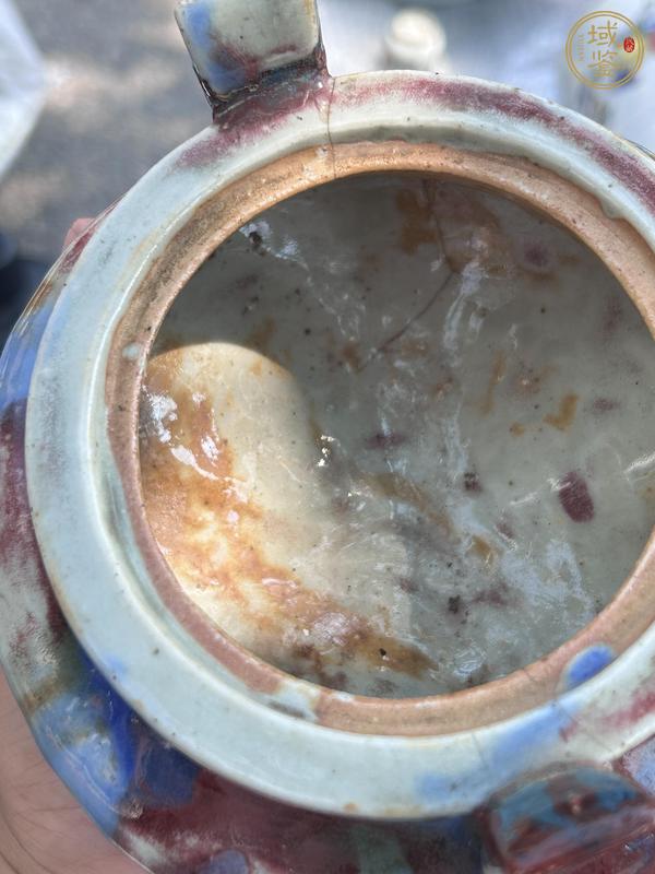 古玩陶瓷窯變釉三足熏爐真品鑒賞圖