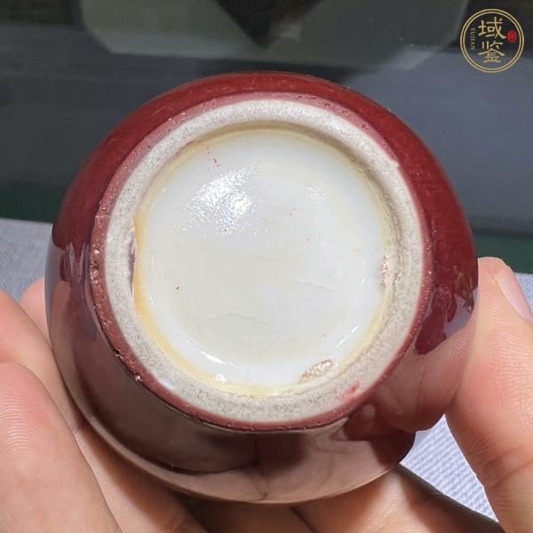 古玩陶瓷郎紅釉天球瓶真品鑒賞圖