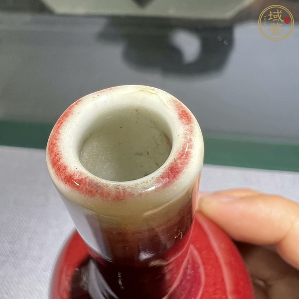 古玩陶瓷郎紅釉天球瓶真品鑒賞圖