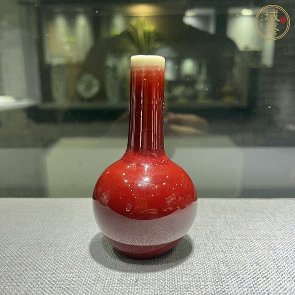 古玩陶瓷郎紅釉天球瓶真品鑒賞圖