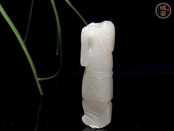 古玩雜項(xiàng)清代和田如意童子真品鑒賞圖