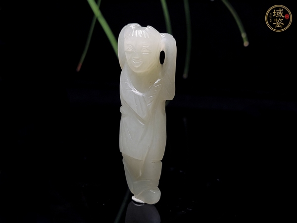 古玩雜項(xiàng)清代和田如意童子真品鑒賞圖