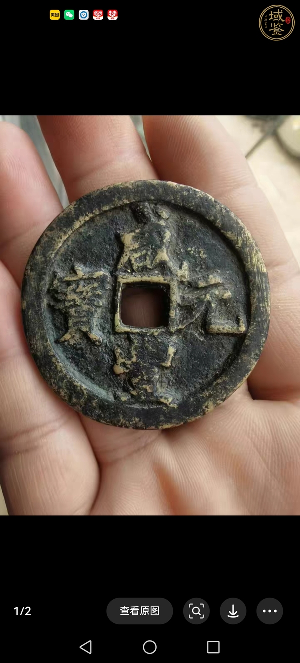 古玩咸豐元寶河百真品鑒賞圖