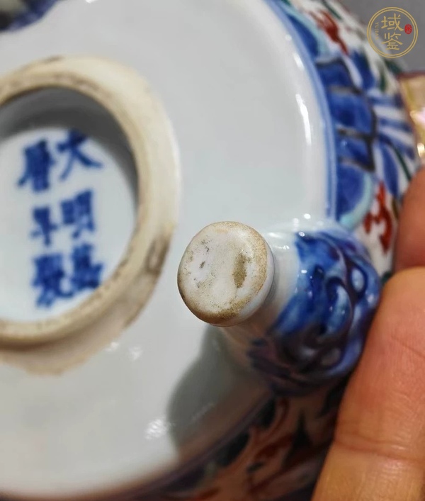 古玩陶瓷青花五彩香爐真品鑒賞圖