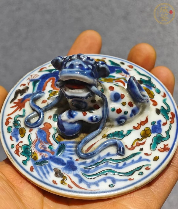 古玩陶瓷青花五彩香爐真品鑒賞圖