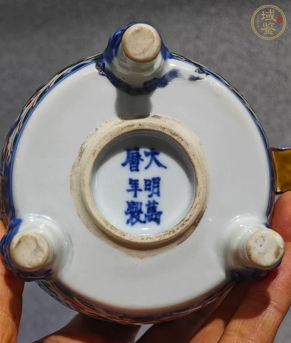 古玩陶瓷青花五彩香爐真品鑒賞圖