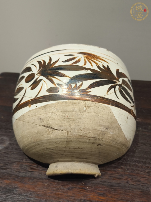 古玩陶瓷白地褐彩花卉紋標(biāo)本真品鑒賞圖