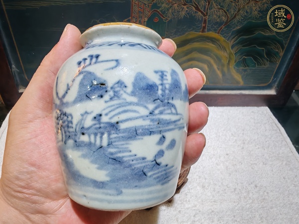 古玩陶瓷青花罐真品鑒賞圖