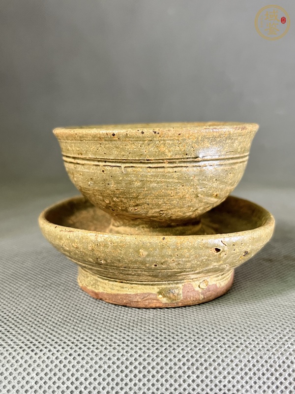 古玩陶瓷岳州窯連體杯真品鑒賞圖