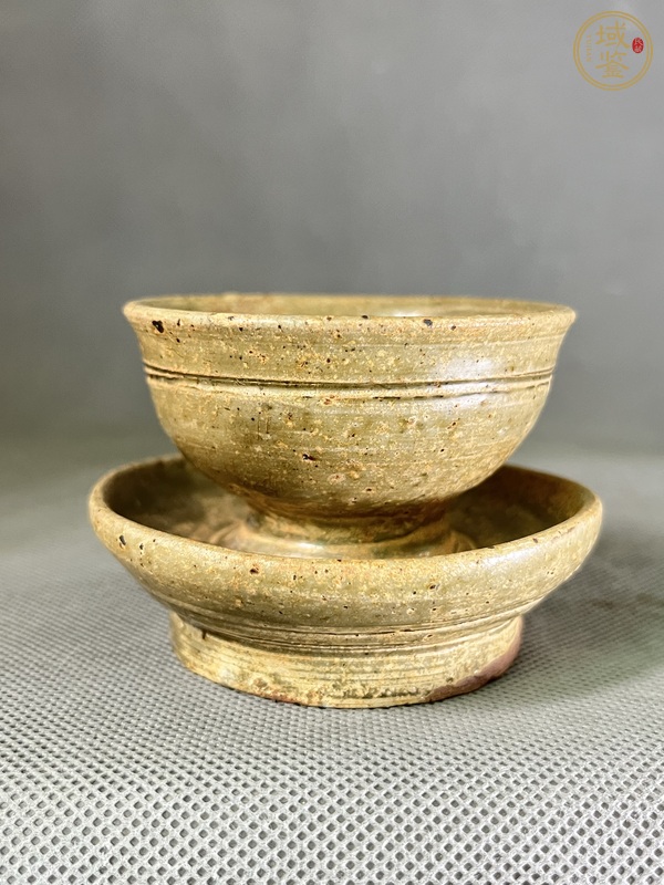 古玩陶瓷岳州窯連體杯真品鑒賞圖