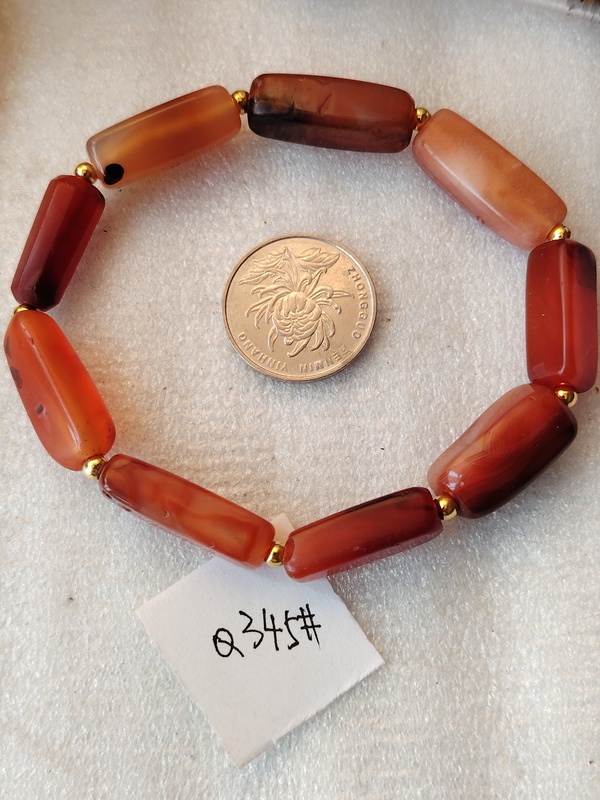 古玩轉(zhuǎn)賣天然紅瑪瑙手串拍賣，當(dāng)前價格1200元