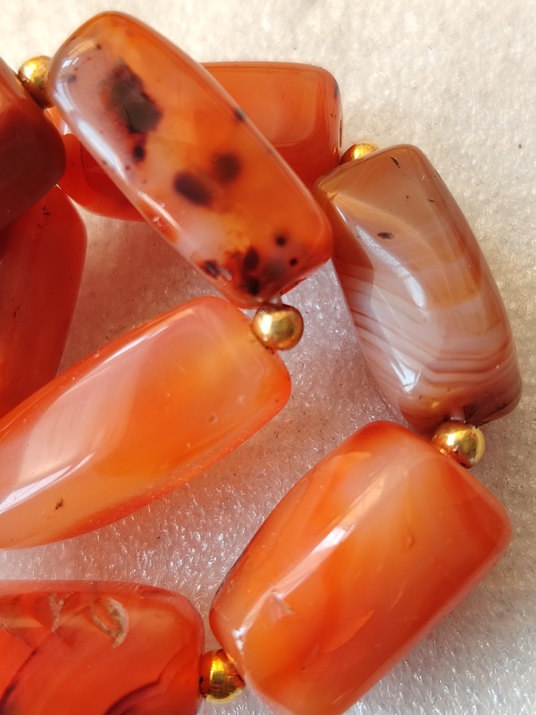 古玩玉器天然紅瑪瑙手串拍賣，當前價格138元