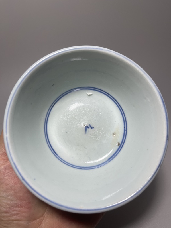 古玩陶瓷青花花卉紋茶圓拍賣，當前價格0元