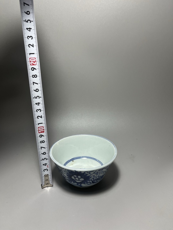 古玩陶瓷青花花卉紋茶圓拍賣，當前價格0元