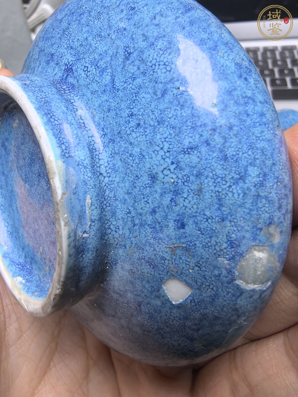 古玩陶瓷爐鈞釉茡薺瓶真品鑒賞圖