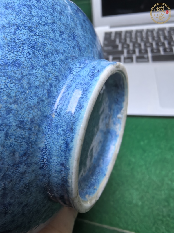 古玩陶瓷爐鈞釉茡薺瓶真品鑒賞圖