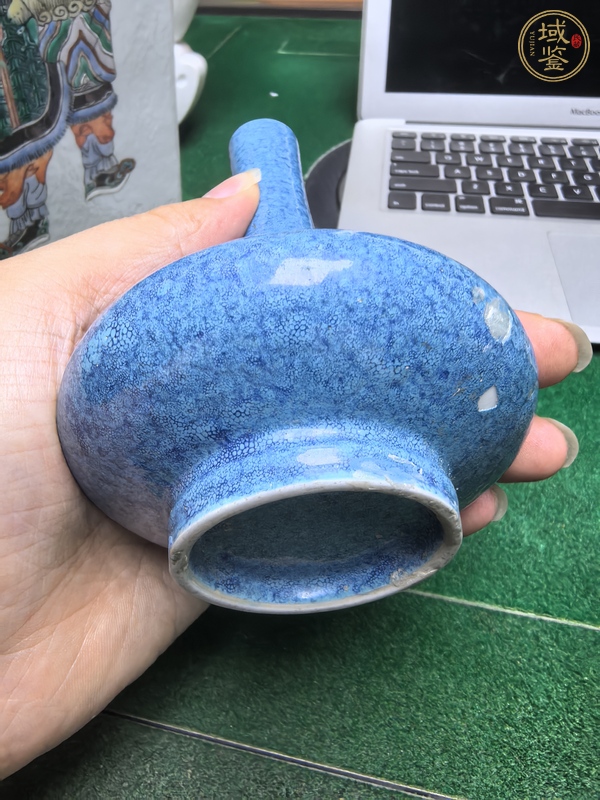 古玩陶瓷爐鈞釉茡薺瓶真品鑒賞圖