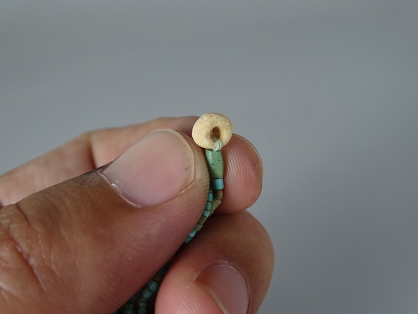 古玩玉器戰(zhàn)國時期高古松石珠串拍賣，當前價格299元