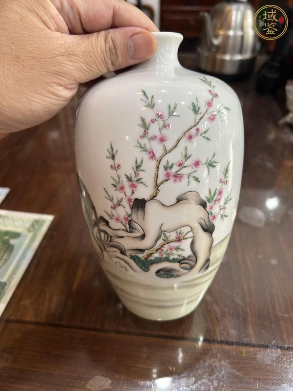 古玩陶瓷細(xì)犬圖梅瓶真品鑒賞圖